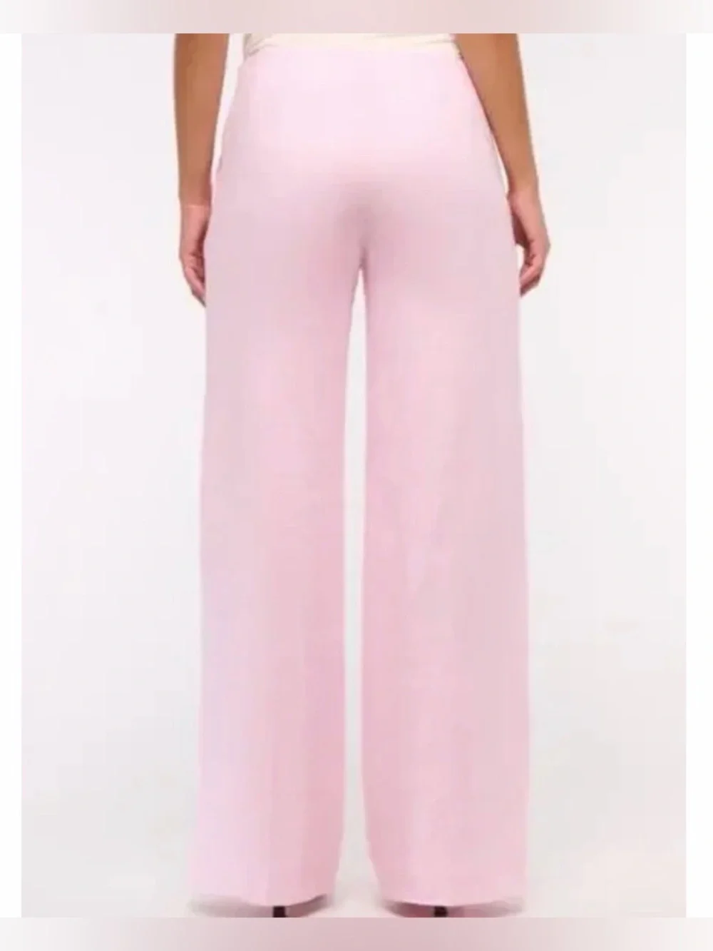 NWT Abercrombie & Fitch Pink Wide Leg 100% Linen Pants - size 28 - Picture 2 of 6
